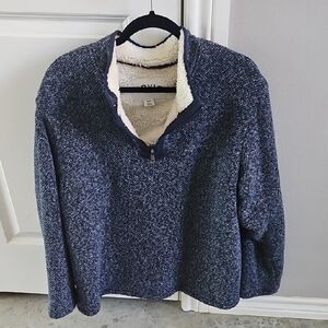 OVO Men's Heathered Blue Zip-Up Jacket